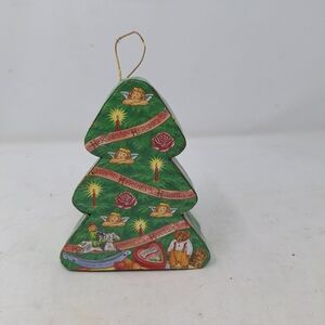 Hersheys Vintage 1996 Green Christmas Tree Box Hanging Ornament Paper Mache